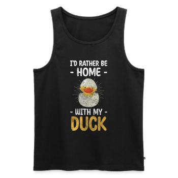 Ente Quacken Erpel - Männer Premium Bio Tank Top - Schwarz - Vorne - AI Model Male 178 light (178cm)