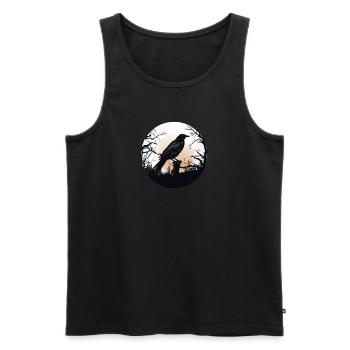 Hugin Wikinger Rabe - Männer Premium Bio Tank Top - Schwarz - Vorne - AI Model Male 178 light (178cm)