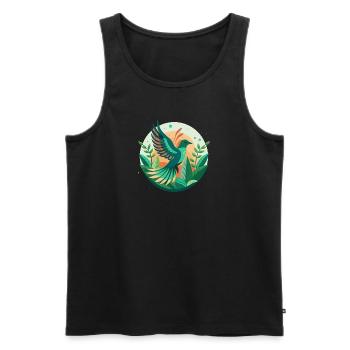 Free bird - Men's Premium Organic Tank Top - black - Front - AI Model Male 178 light (178cm)
