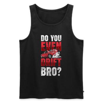 Drifting Vehicle - Men's Premium Organic Tank Top - black - Front - AI Model Male 178 light (178cm)