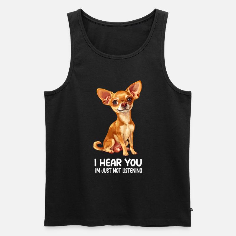 Chihuahua - Männer Premium Bio Tank Top - Schwarz
