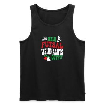 Weihnachten Futsal Futsalspieler XMAS Outfit - Männer Premium Bio Tank Top - Schwarz - Vorne - Michal (187cm)