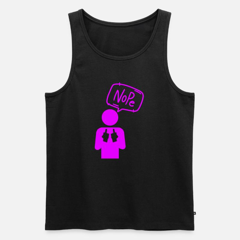 Nope - Männer Premium Bio Tank Top - Schwarz