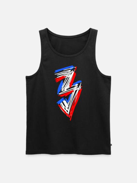 3 / Three RETRO - Men's Premium Organic Tank Top - black