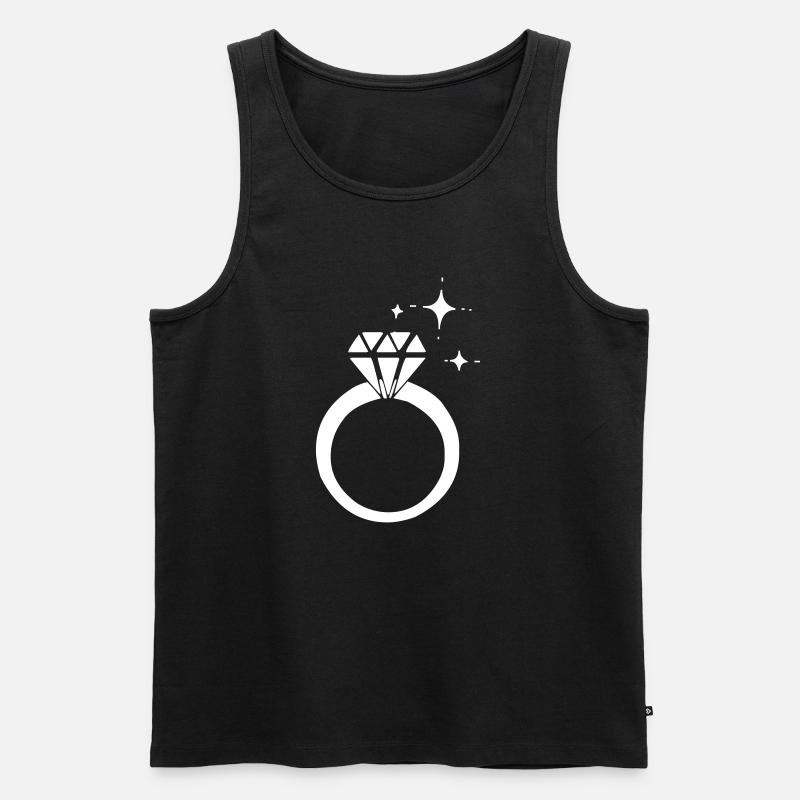 Diamant Ring - Männer Premium Bio Tank Top - Schwarz