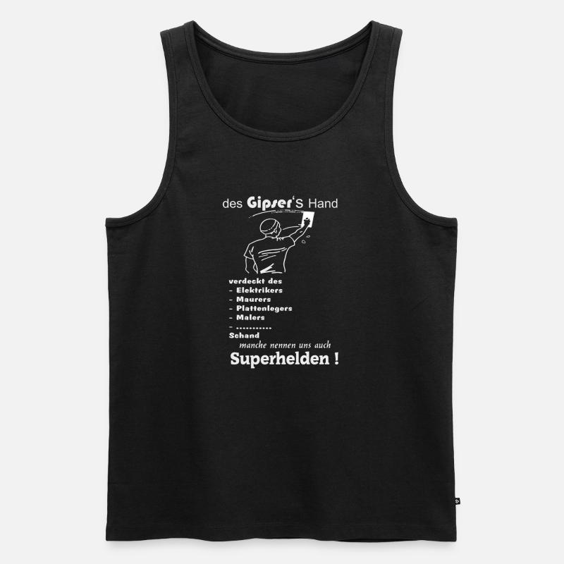 Beruf Gipser lustig - Männer Premium Bio Tank Top - Schwarz