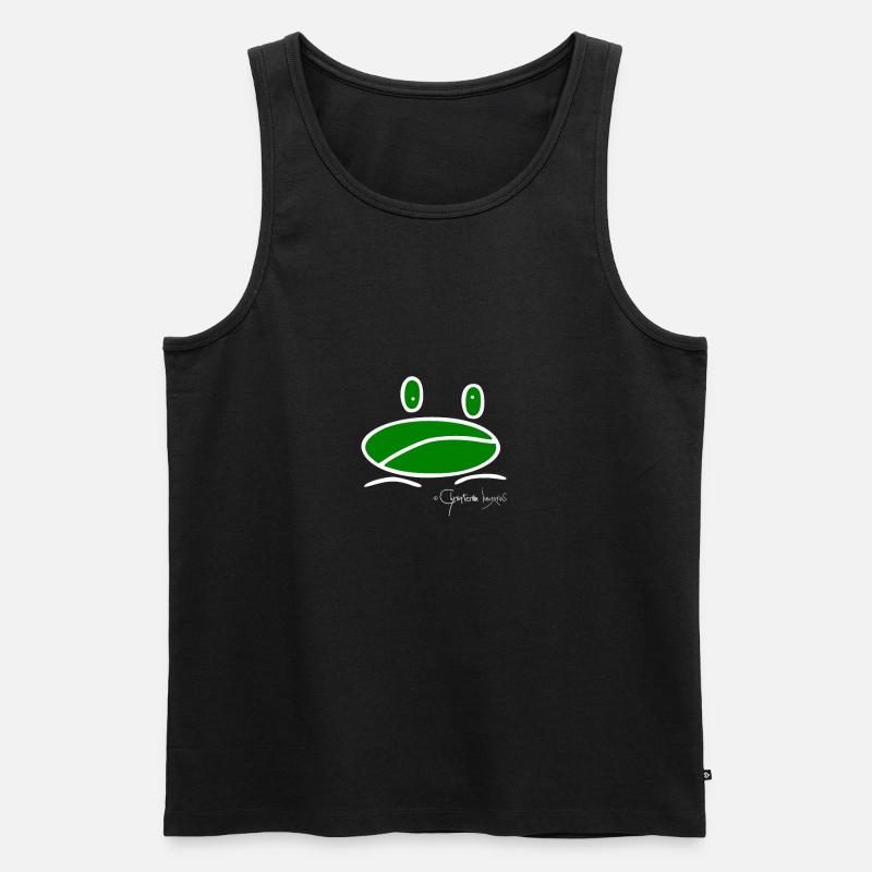 Froschmini - Ranunculus Oophagus - Männer Premium Bio Tank Top - Schwarz