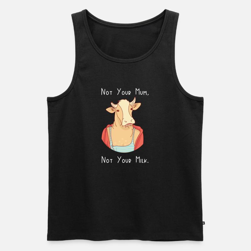 Nicht deine Mutter, nicht deine Milch - Männer Premium Bio Tank Top - Schwarz