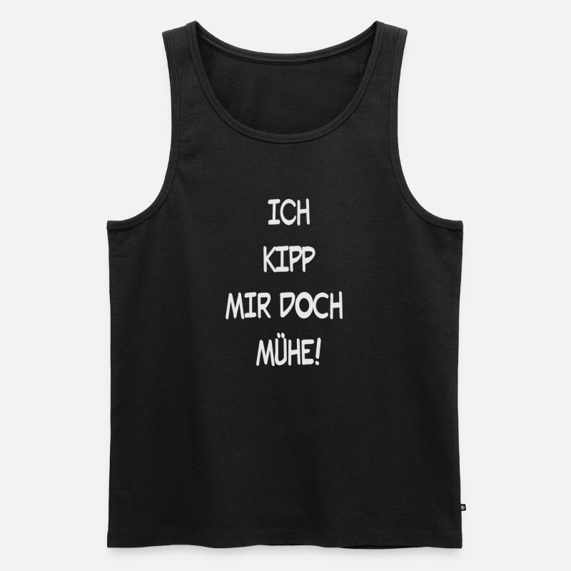 Ich Kipp mir doch Mühe - Männer Premium Bio Tank Top - Schwarz