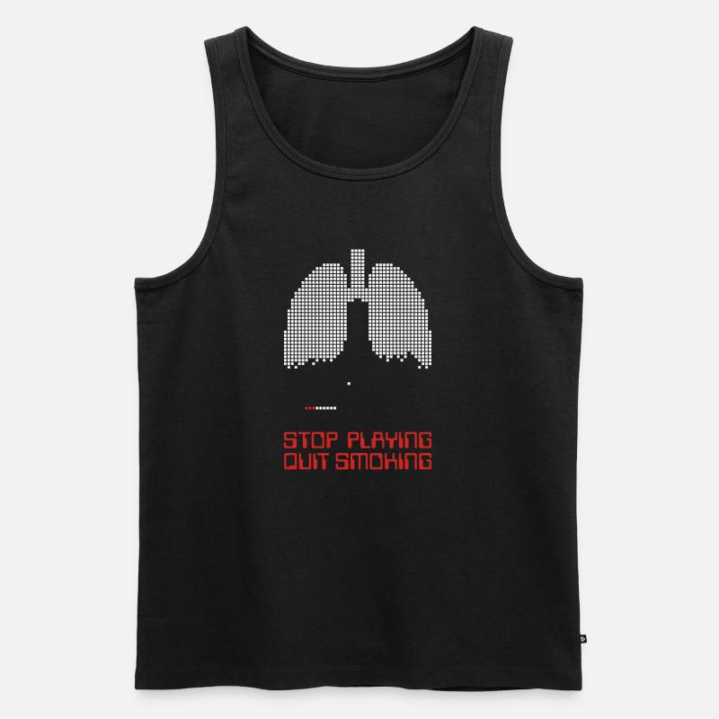 Spielen beenden - Männer Premium Bio Tank Top - Schwarz