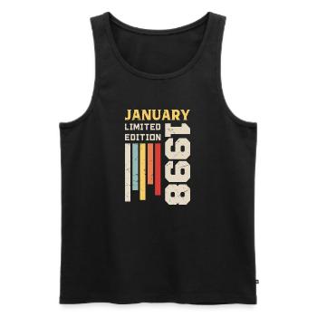 January 1998 - Birthday gift January 1998 - Men's Premium Organic Tank Top - black - Front - Michal (187cm)