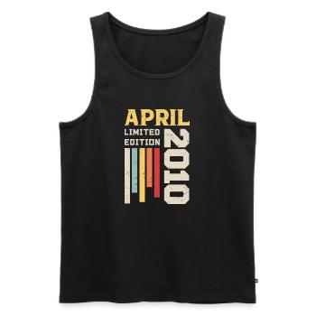April 2010 - Birthday gift April 2010 April - Men's Premium Organic Tank Top - black - Front - AI Model Male 178 light (178cm)