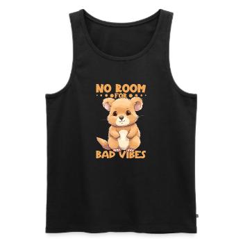 No room for a bad vibes - Quokka - Men's Premium Organic Tank Top - black - Front - Michal (187cm)