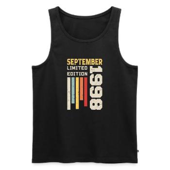 September 1998 Birthday Gift September 1998 - Men's Premium Organic Tank Top - black - Front - Michal (187cm)