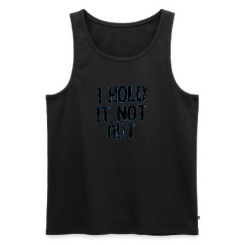 I hold it not out / Ich halt´s nicht mehr aus - Männer Premium Bio Tank Top - Schwarz - Vorne - Michal (187cm)