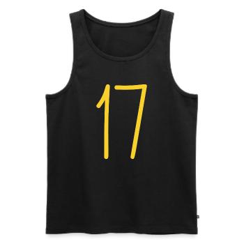 17 - Männer Premium Bio Tank Top - Schwarz - Vorne - AI Model Male 178 light (178cm)