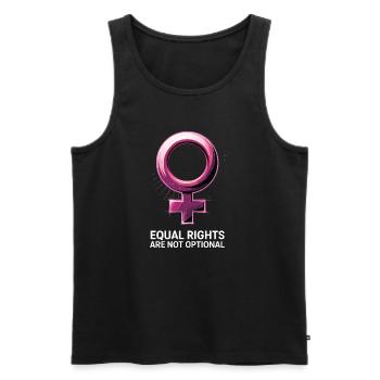 Equal Rights Are Not Optional Feminism - Men's Premium Organic Tank Top - black - Front - AI Model Male 178 light (178cm)
