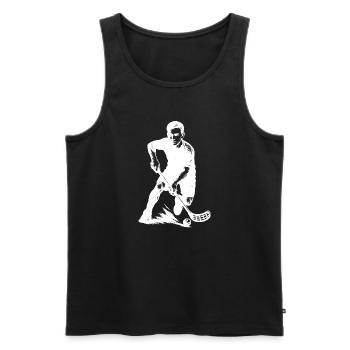 Floorball Love Look clair pour floorball - Débardeur bio Premium Homme - noir - Devant - Michal (187cm)