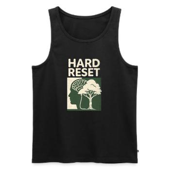 Hard Reset - Männer Premium Bio Tank Top - Schwarz - Vorne - AI Model Male 178 light (178cm)