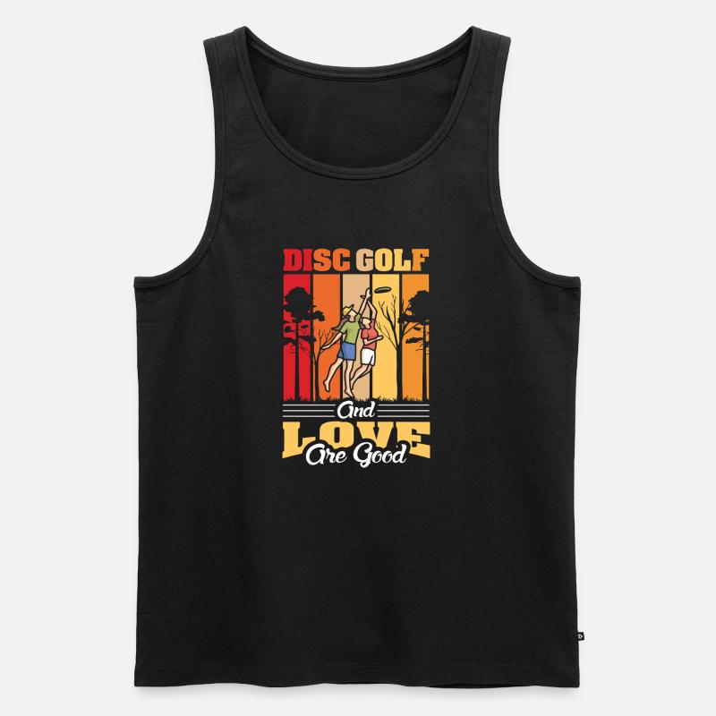 Disc Golf Geschenke Discgolf - Männer Premium Bio Tank Top - Schwarz