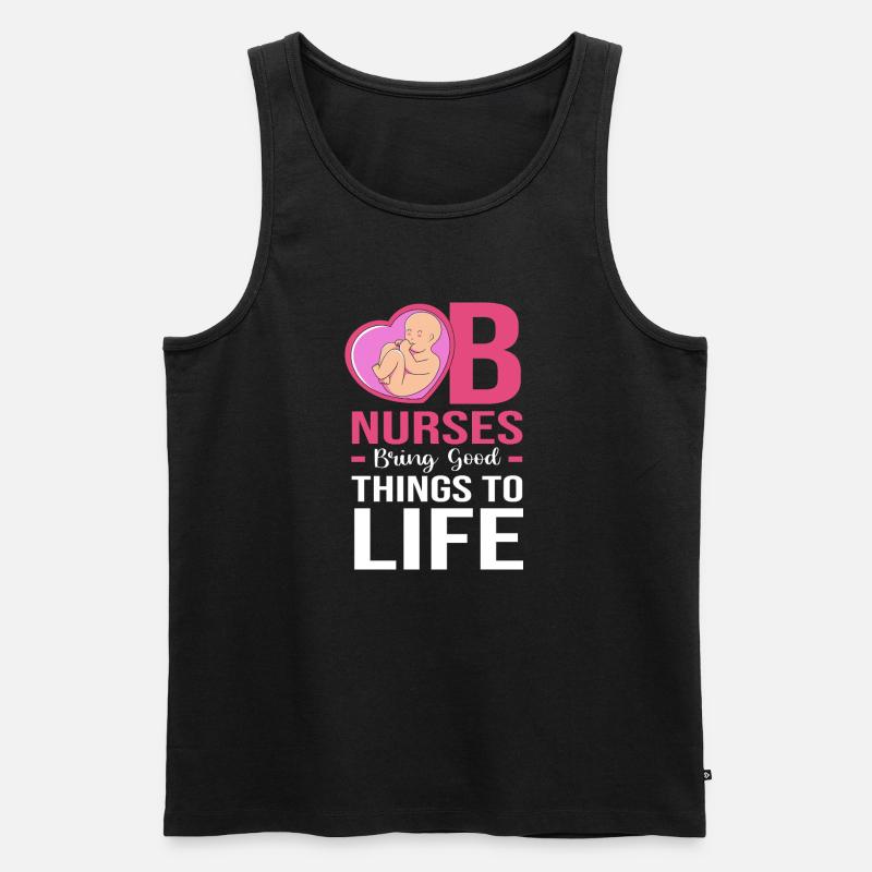Krankenschwester Schwangerschaft Krankenhaus - Männer Premium Bio Tank Top - Schwarz