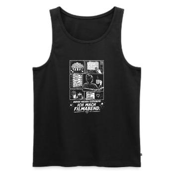 Horror Filme Leidenschaft Filmnacht - Männer Premium Bio Tank Top - Schwarz - Vorne - Michal (187cm)