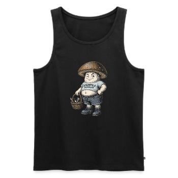 Steinpilze - Männer Premium Bio Tank Top - Schwarz - Vorne - AI Model Male 178 light (178cm)