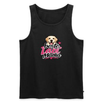 Beste Labi Mama Hundedesign - Männer Premium Bio Tank Top - Schwarz - Vorne - Michal (187cm)
