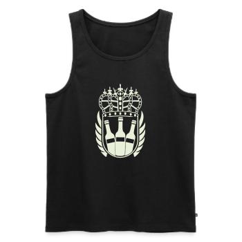 Königliches Bier Logo - Männer Premium Bio Tank Top - Schwarz - Vorne - Michal (187cm)