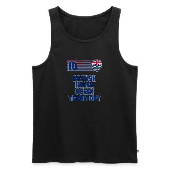 British Indian Ocean Football - Men's Premium Organic Tank Top - black - Front - AI Model Male 178 light (178cm)