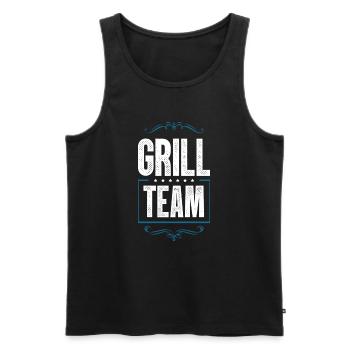 Grill Team - Männer Premium Bio Tank Top - Schwarz - Vorne - Michal (187cm)
