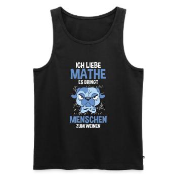Mathematik Mathe Hund - Männer Premium Bio Tank Top - Schwarz - Vorne - Michal (187cm)