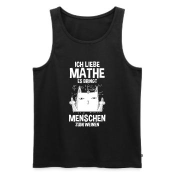 Katze Mathematik Mathe - Männer Premium Bio Tank Top - Schwarz - Vorne - Michal (187cm)