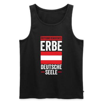 Austrians Austria - Men's Premium Organic Tank Top - black - Front - AI Model Male 178 light (178cm)