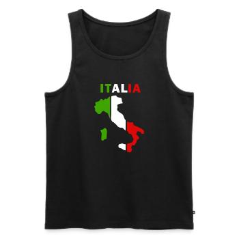 italia - Männer Premium Bio Tank Top - Schwarz - Vorne - AI Model Male 178 light (178cm)