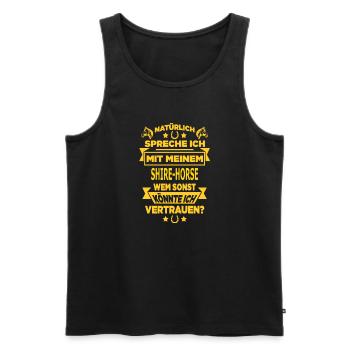 SHIRE-HORSE - Männer Premium Bio Tank Top - Schwarz - Vorne - AI Model Male 178 light (178cm)
