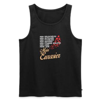 Eurasier - Mein - Männer Premium Bio Tank Top - Schwarz - Vorne - AI Model Male 178 light (178cm)
