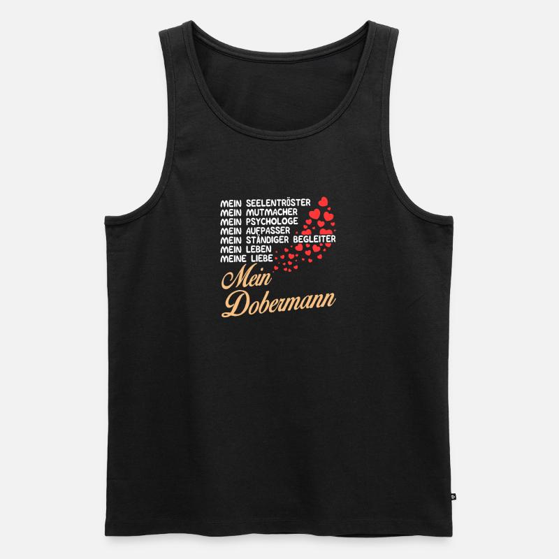 Dobermann - Mein - Männer Premium Bio Tank Top - Schwarz