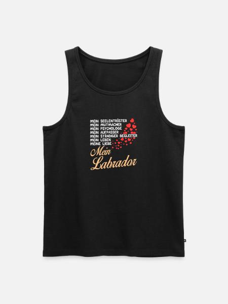 Labrador - Mein - Männer Premium Bio Tank Top - Schwarz