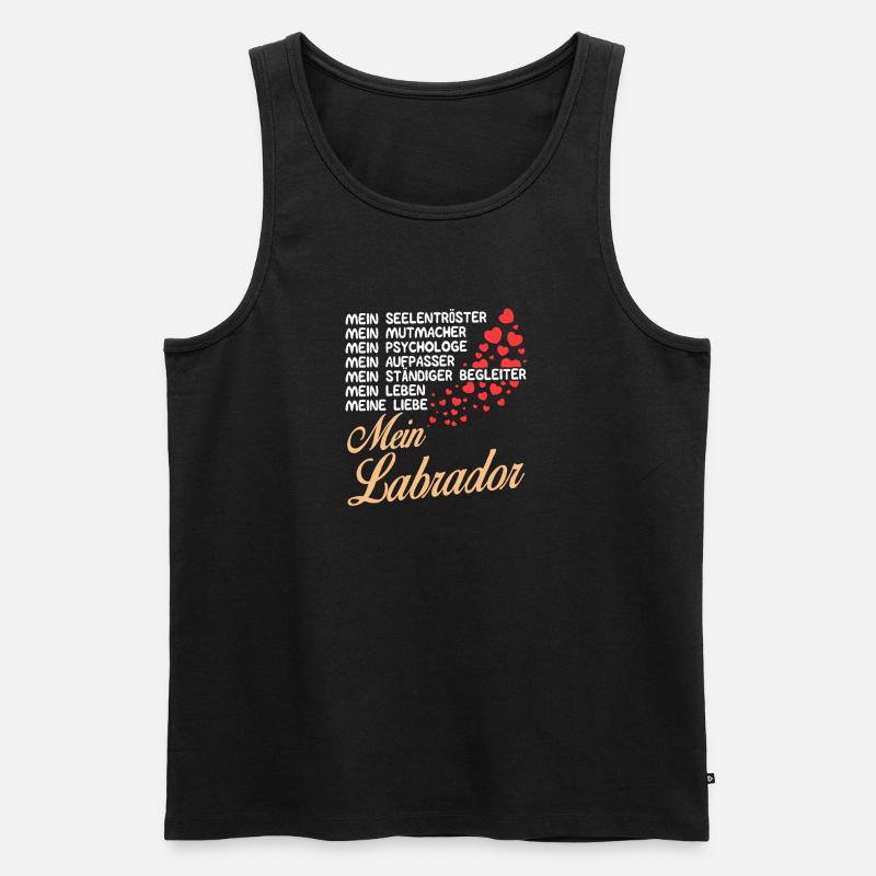 Labrador - Mein - Männer Premium Bio Tank Top - Schwarz