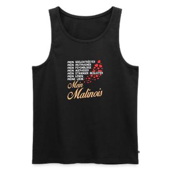 Malinois - Mein - Männer Premium Bio Tank Top - Schwarz - Vorne - Michal (187cm)