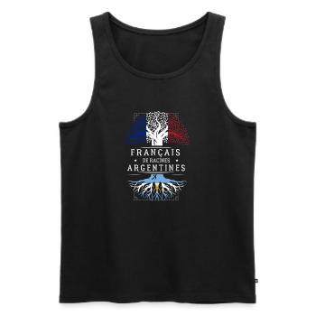 Racines Argentines - Débardeur bio Premium Homme - noir - Devant - Michal (187cm)