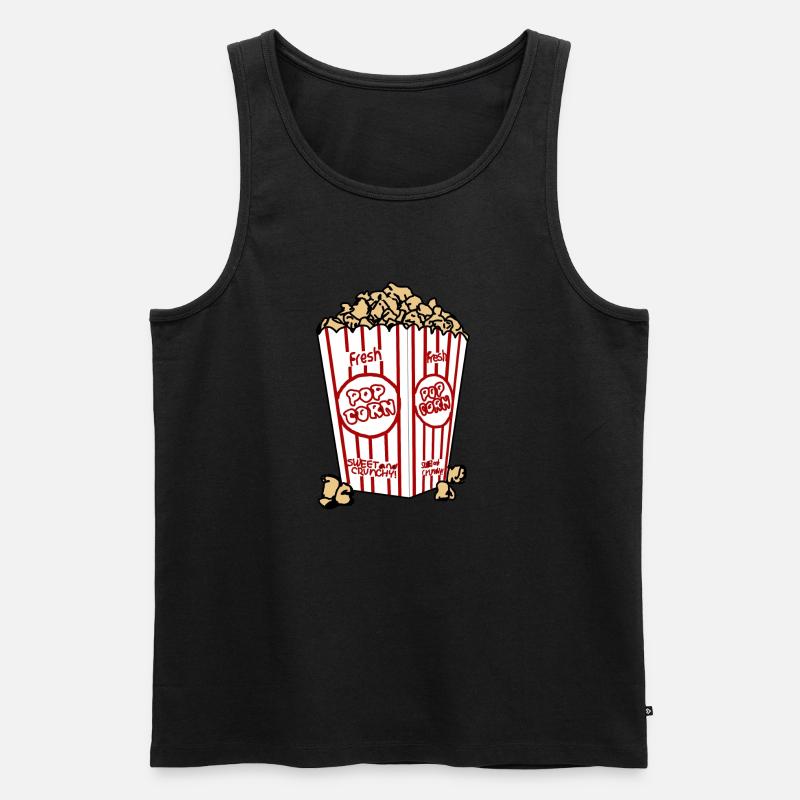 Popcorn-Becher - Männer Premium Bio Tank Top - Schwarz