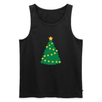 Sapin de Noël - Débardeur bio Premium Homme - noir - Devant - Michal (187cm)