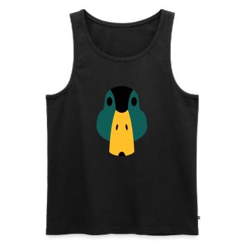 Ente / stilisiert - Männer Premium Bio Tank Top - Schwarz - Vorne - Michal (187cm)