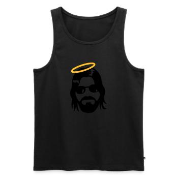 Holy Jesus - Männer Premium Bio Tank Top - Schwarz - Vorne - AI Model Male 178 light (178cm)