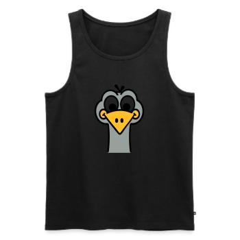 Strauß - Männer Premium Bio Tank Top - Schwarz - Vorne - AI Model Male 178 light (178cm)