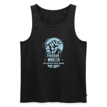 Ja ich bin Friseur - Männer Premium Bio Tank Top - Schwarz - Vorne - Michal (187cm)
