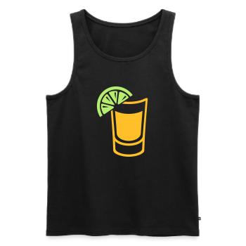 Tequila - Männer Premium Bio Tank Top - Schwarz - Vorne - AI Model Male 178 light (178cm)