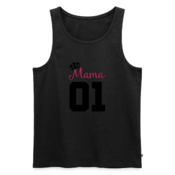 mama 01 - Männer Premium Bio Tank Top - Schwarz - Vorne - Michal (187cm)